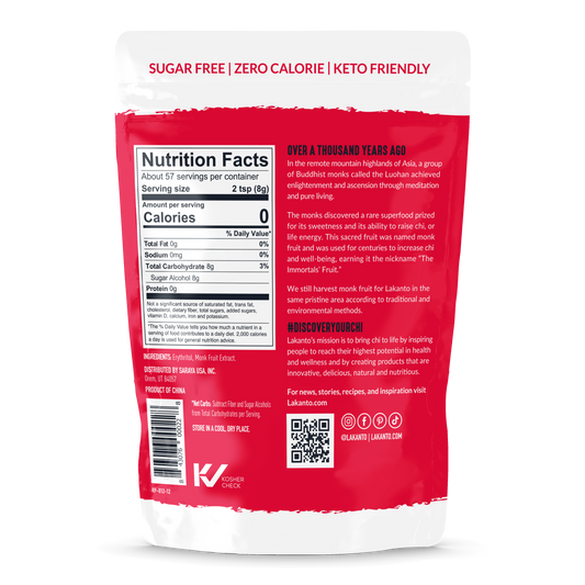 Classic Monk Fruit 1:1 Sugar Replacement - 1 LB (Case of 8)