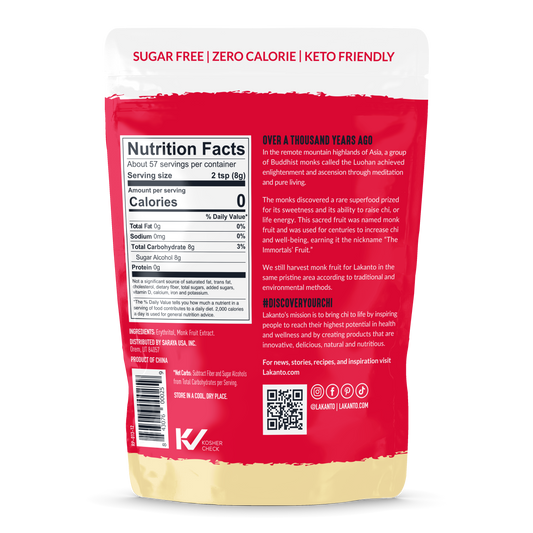 Golden Monk Fruit 1:1 Sugar Substitute - 1 LB (Case of 8)