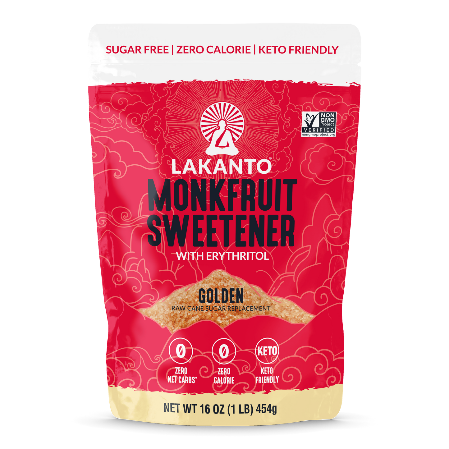 Golden Monk Fruit 1:1 Sugar Substitute - 1 LB (Case of 8)
