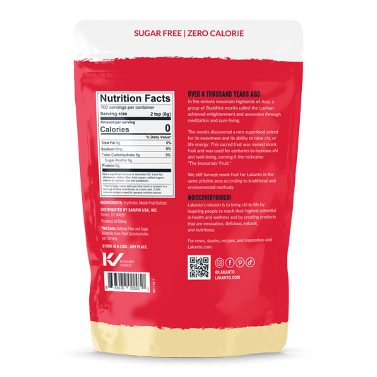 Golden Monk Fruit 1:1 Sugar Substitute - 800 G (Case of 8)