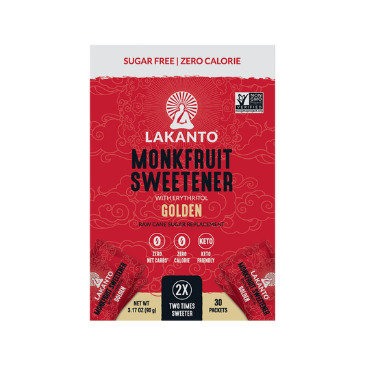 Golden Monk Fruit 2:1 Sugar Replacement - 3Gx300 Sweetener Packets (Case of 8)