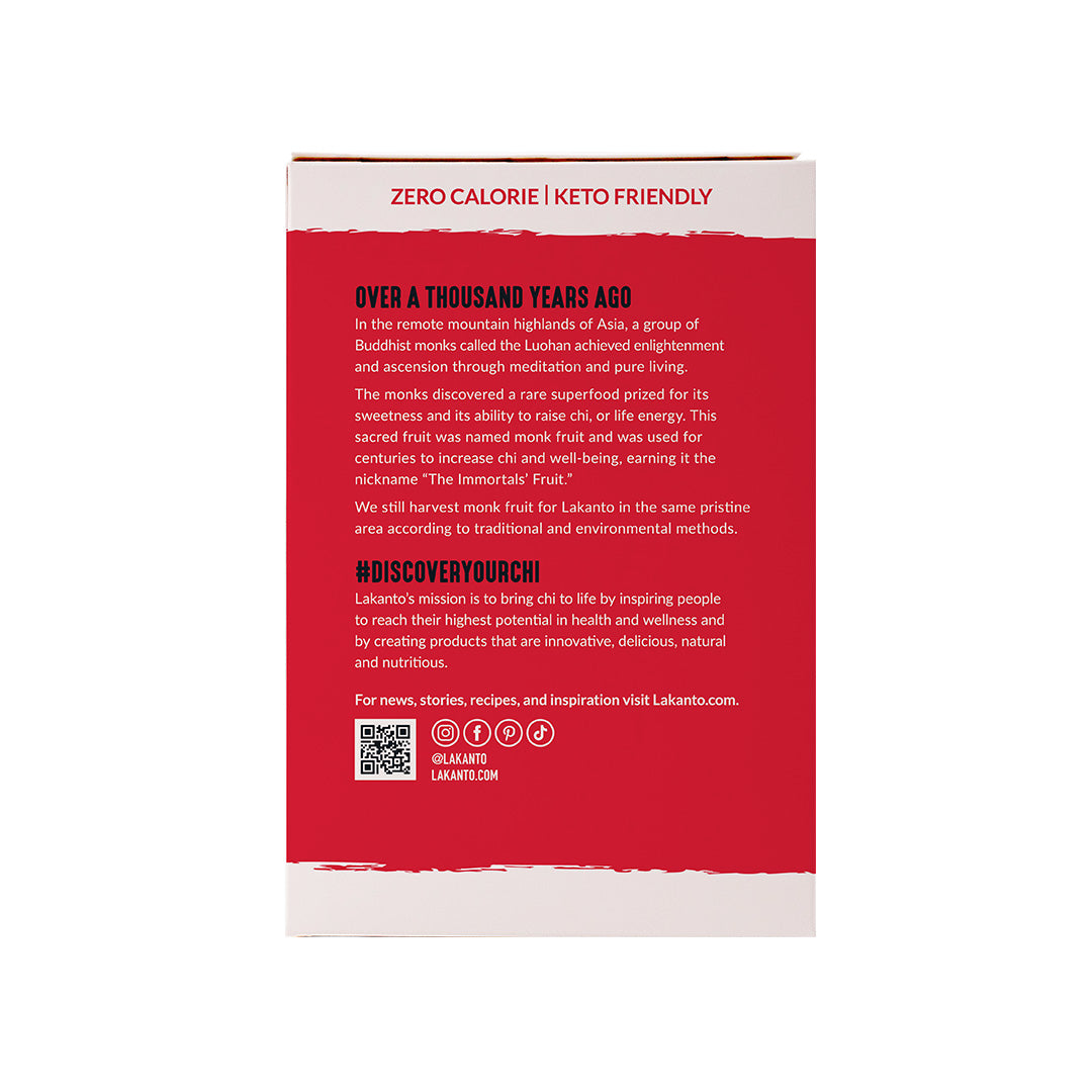 Classic Monk Fruit 2:1 Sugar Replacement - 3Gx300 Sweetener Packets (Case of 8)