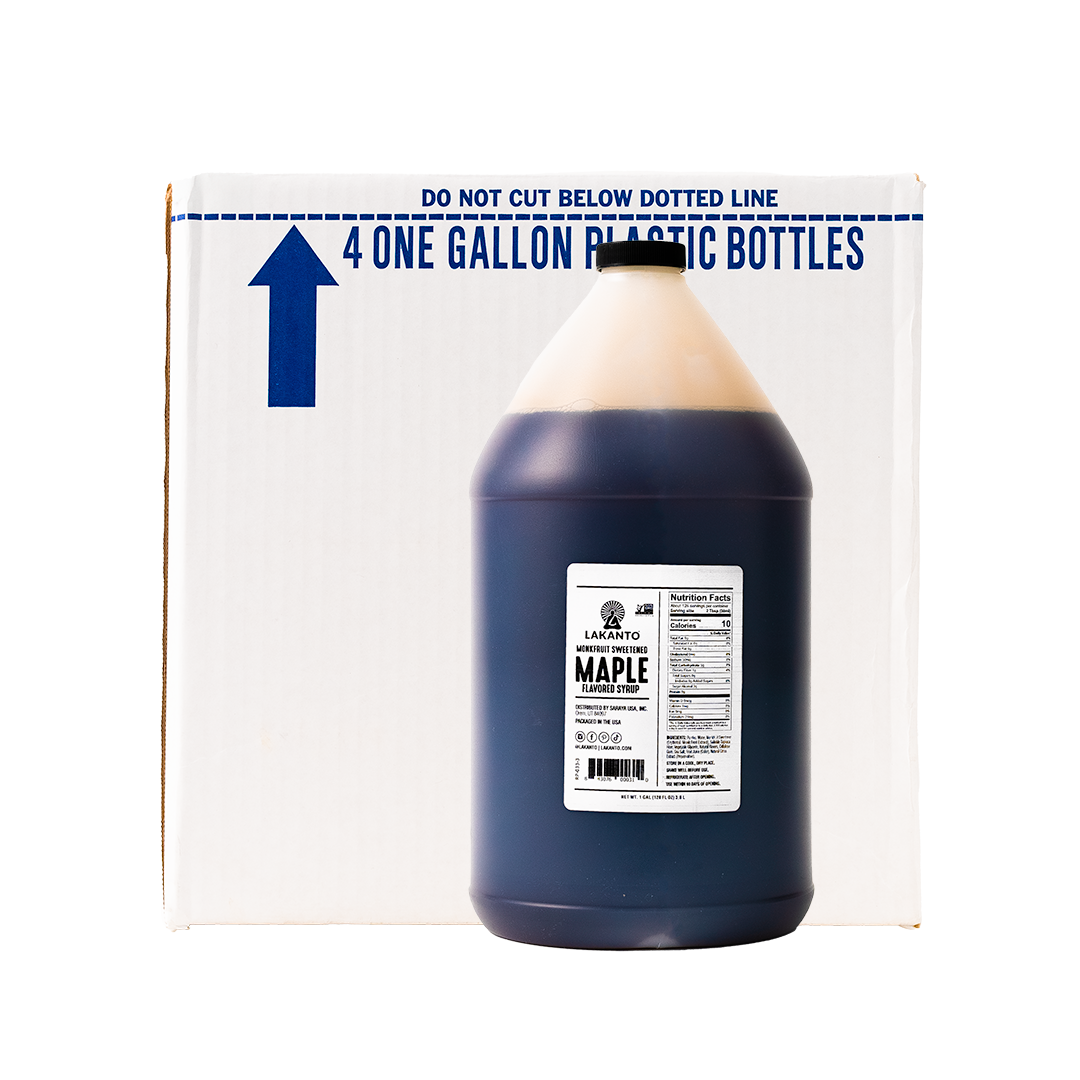 Bulk Monkfruit Sweetened Maple Syrup - 1 Gal (Case of 4 Bottles)