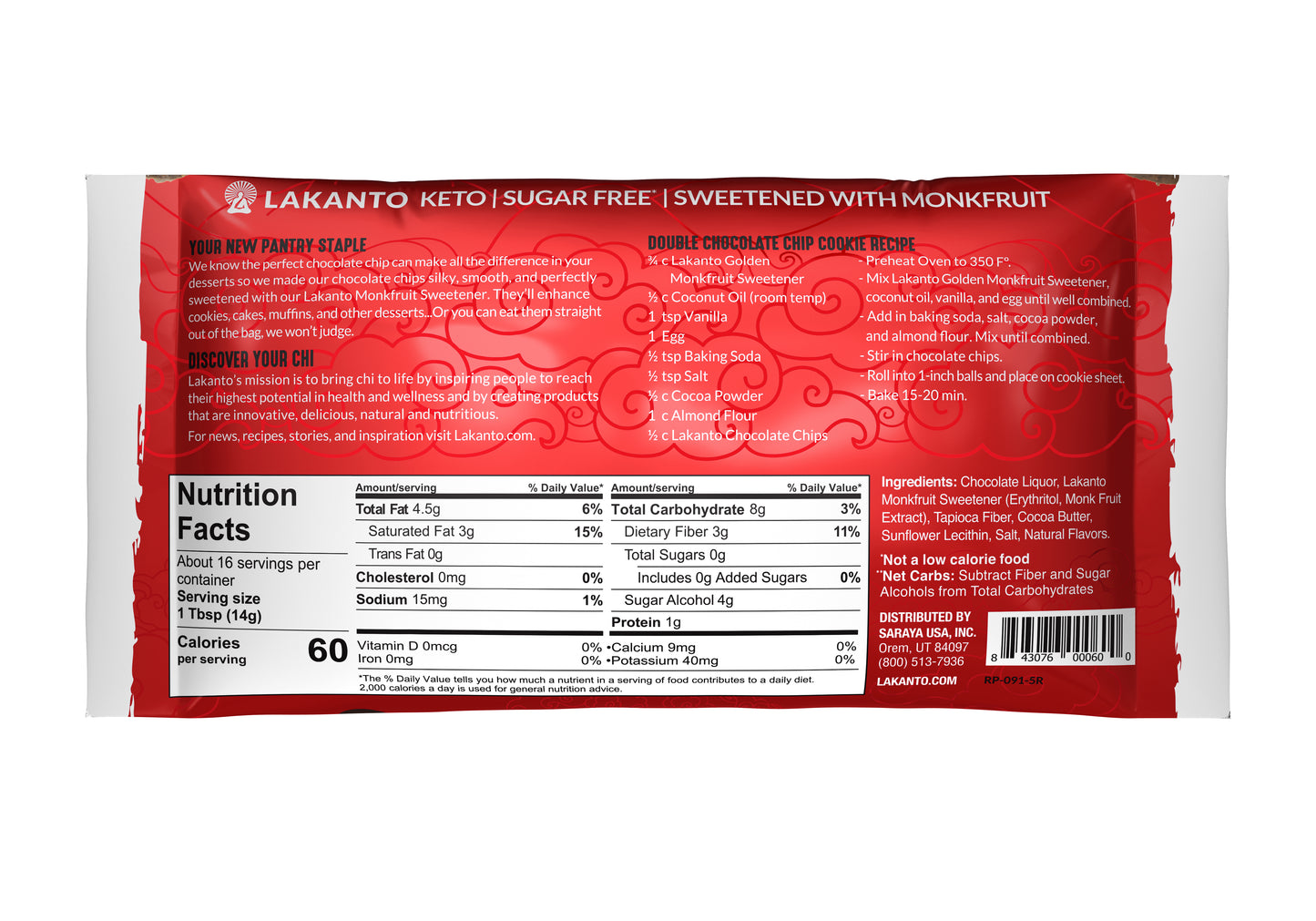 Chocolate Chips Semi-Sweet - 8 oz (Case of 8)