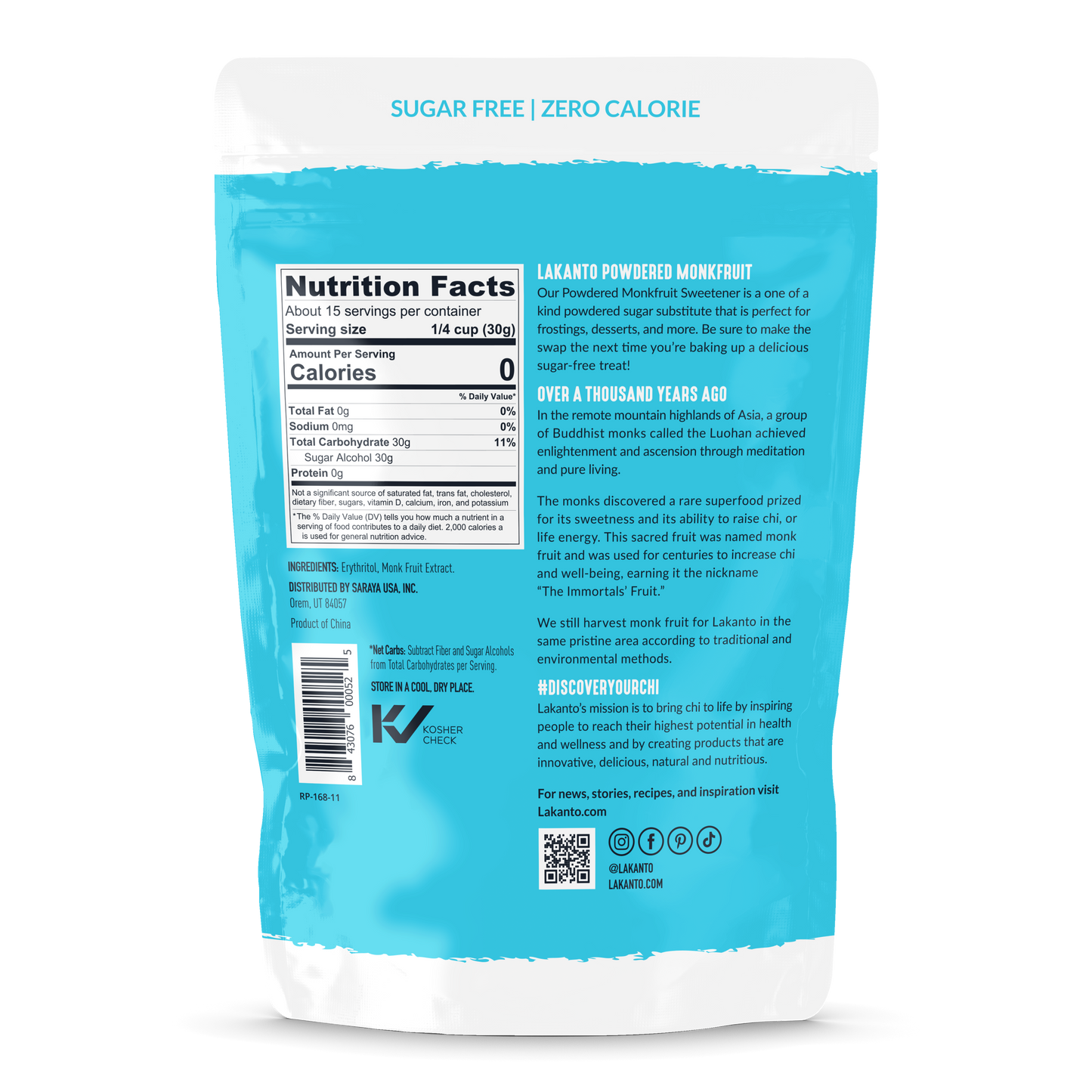 Classic Powdered 1:1 Sugar Substitute - 16 OZ (Case of 8)