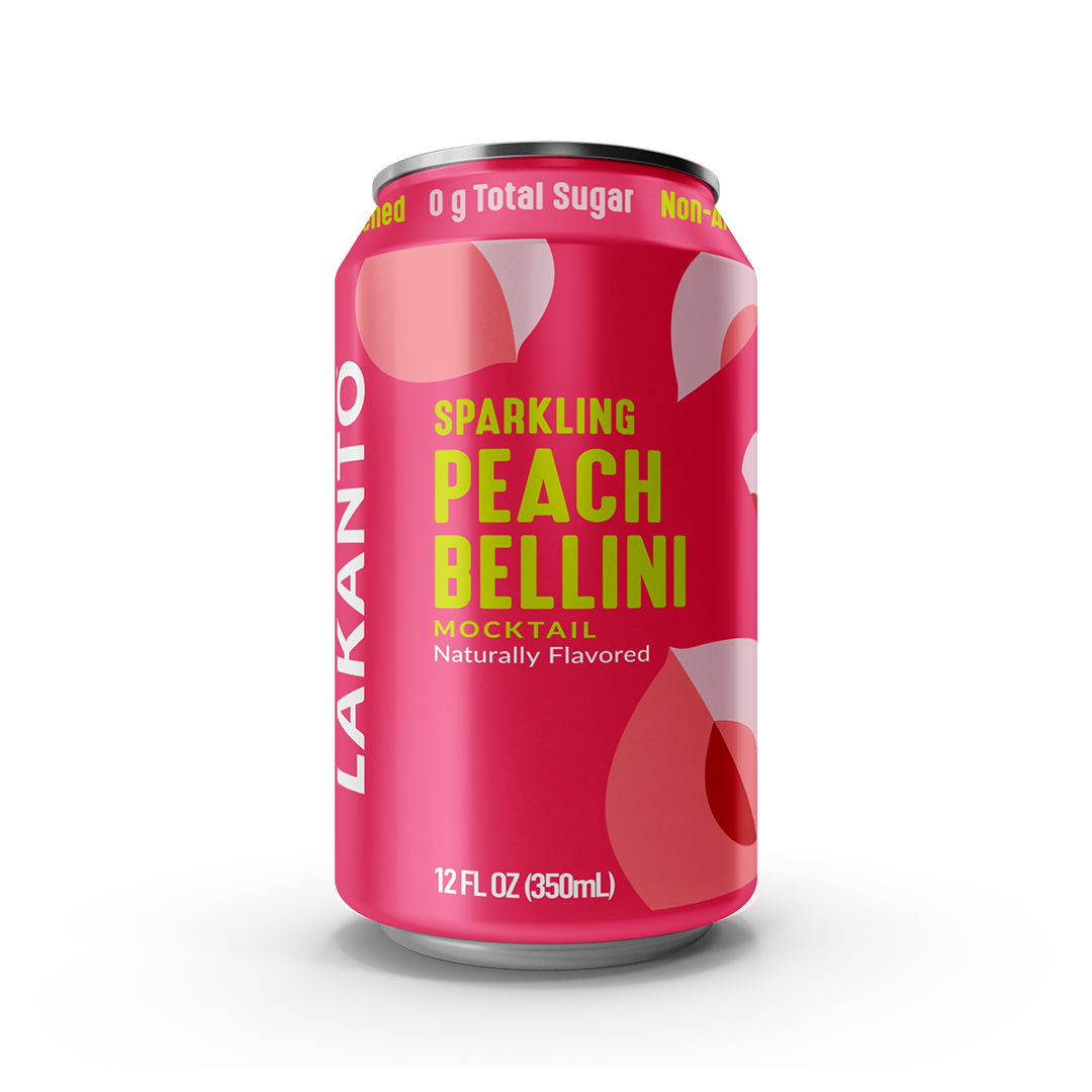 Sparkling Nonalcoholic Mocktail, Peach Bellini (Case of 16 - 4x4)