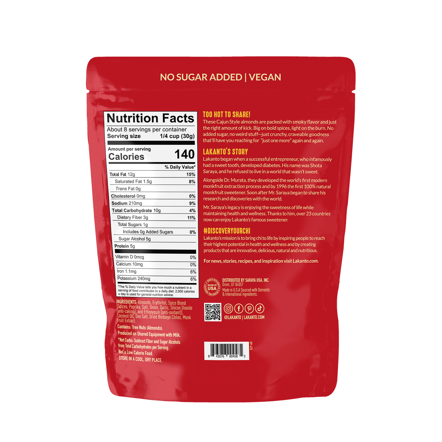 Sweet and Savory Almonds Cajun Style (Case of 6)