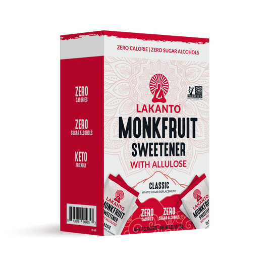 Classic Monkfruit and Allulose 1:1 Sweetener Packets (Case of 8, 40 3g)