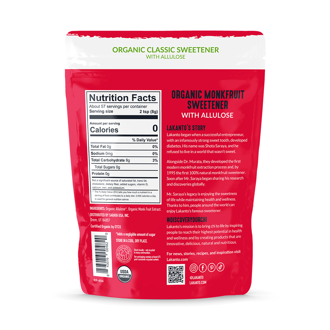 Organic Allulose Classic Sweetener 1lb (Case of 8)