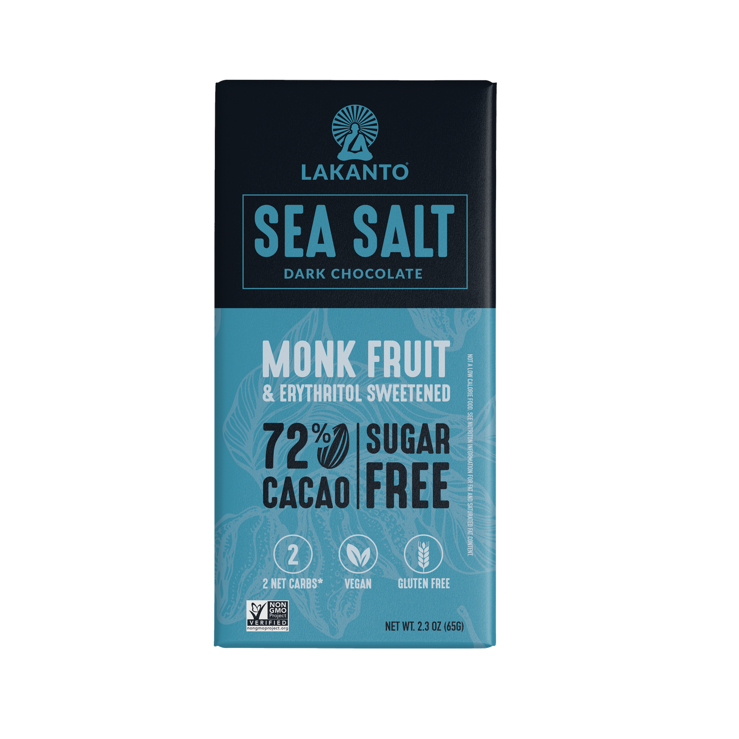 Chocolate Bars Dark Sea Salt 72% 2.3 OZ CASE of 12