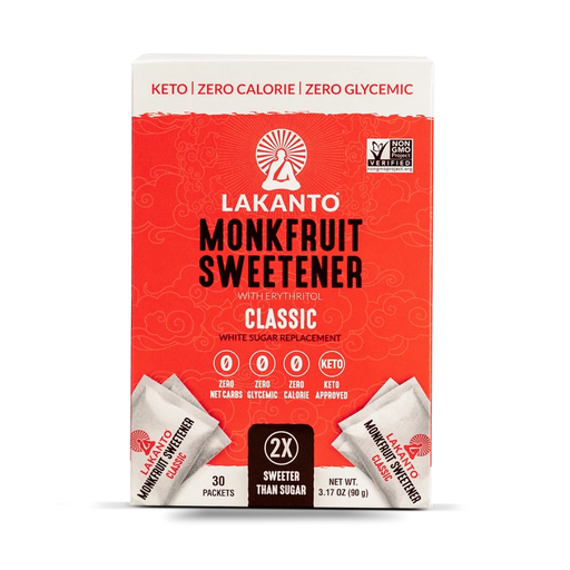 Classic Monk Fruit 2:1 Sugar Replacement - 3Gx30 Sweetener Packets (Case of 8)